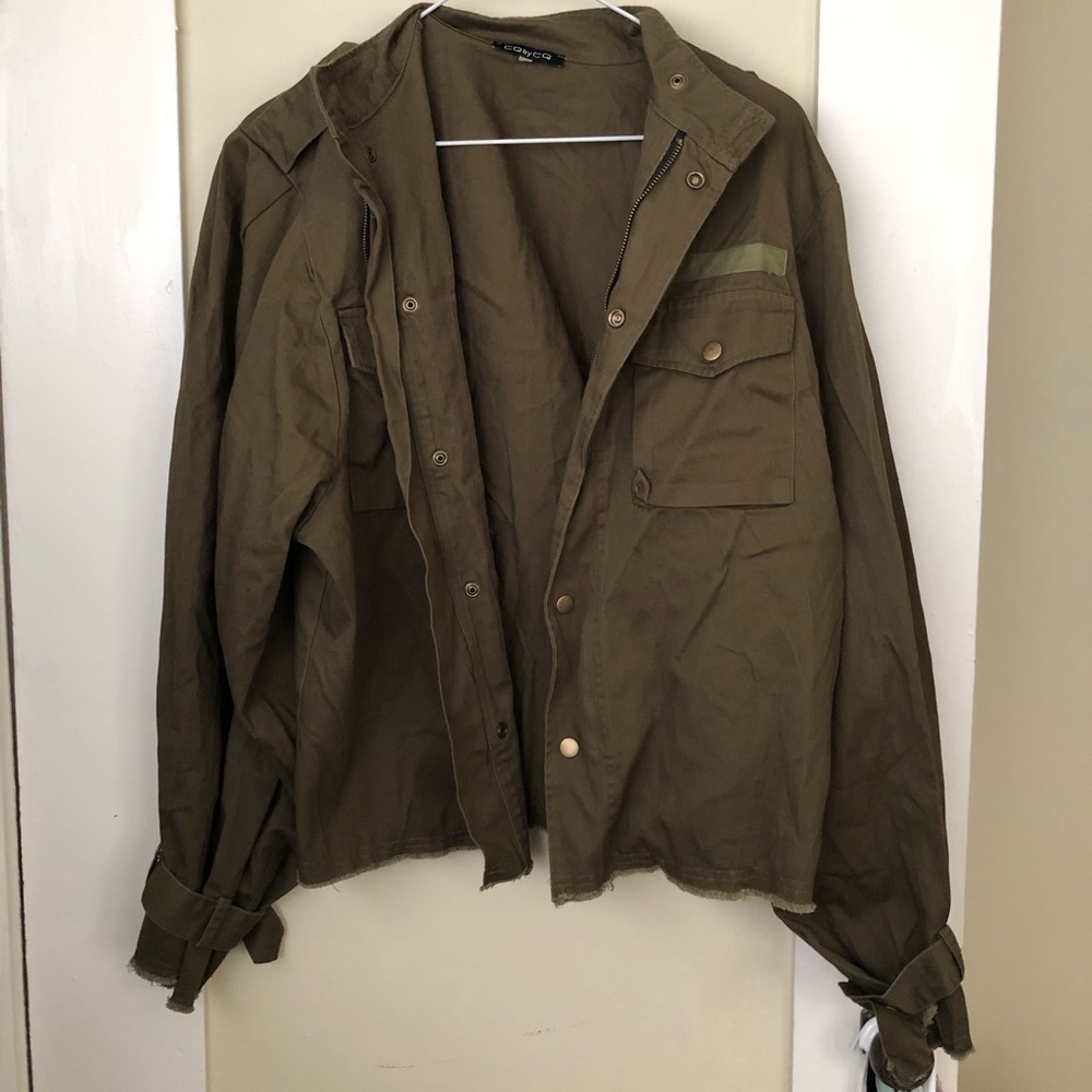 Army Green Oversized Trench Coat